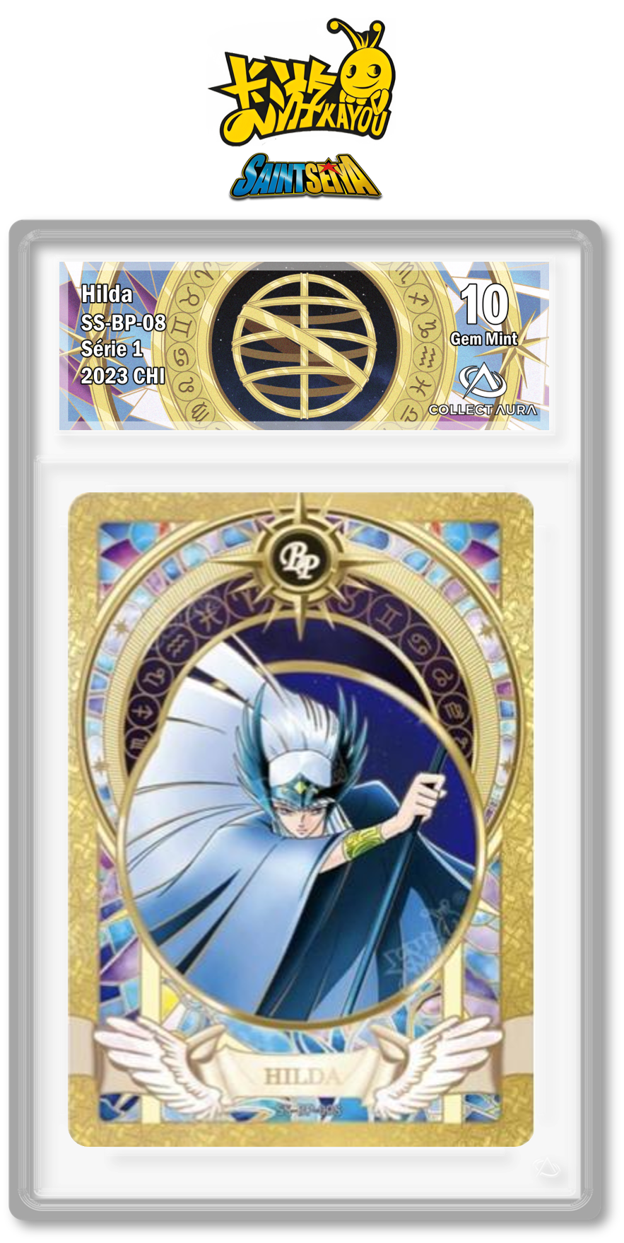 Carte Saint Seiya Kayou avec étiquette personnalisée certifiée par CollectAura : Hilda