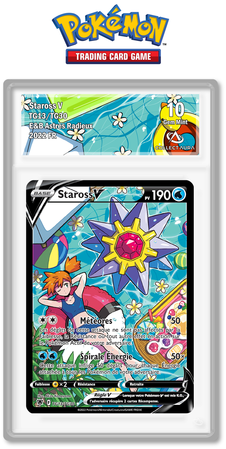 Carte Pokémon certifiée par CollectAura : Staross V d'Ondine