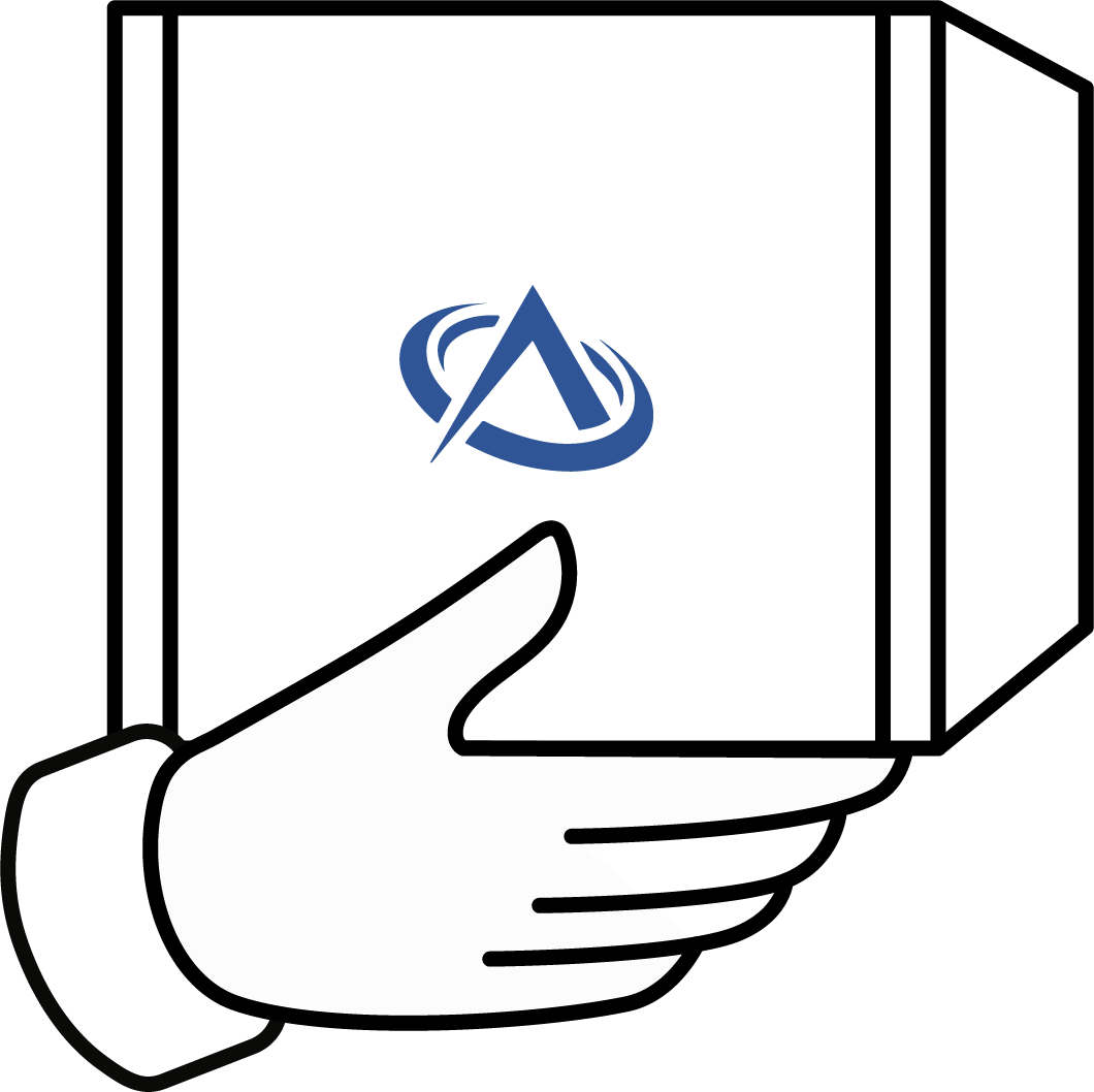 Icône d'une personne portant un colis CollectAura